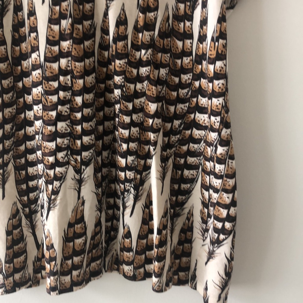 New Eley Kishimoto 100% cotton feather graphic dolman sleeve mini shirt dress - Picture 3 of 7